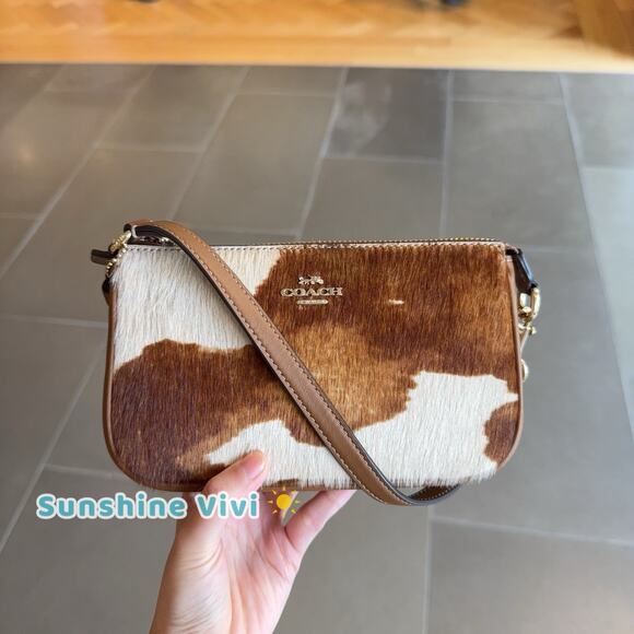 Coach Accessories - NWT Coach Nolita 19 In Haircalf With Cow CDW34 cow printed haircalf/Gold/Cow